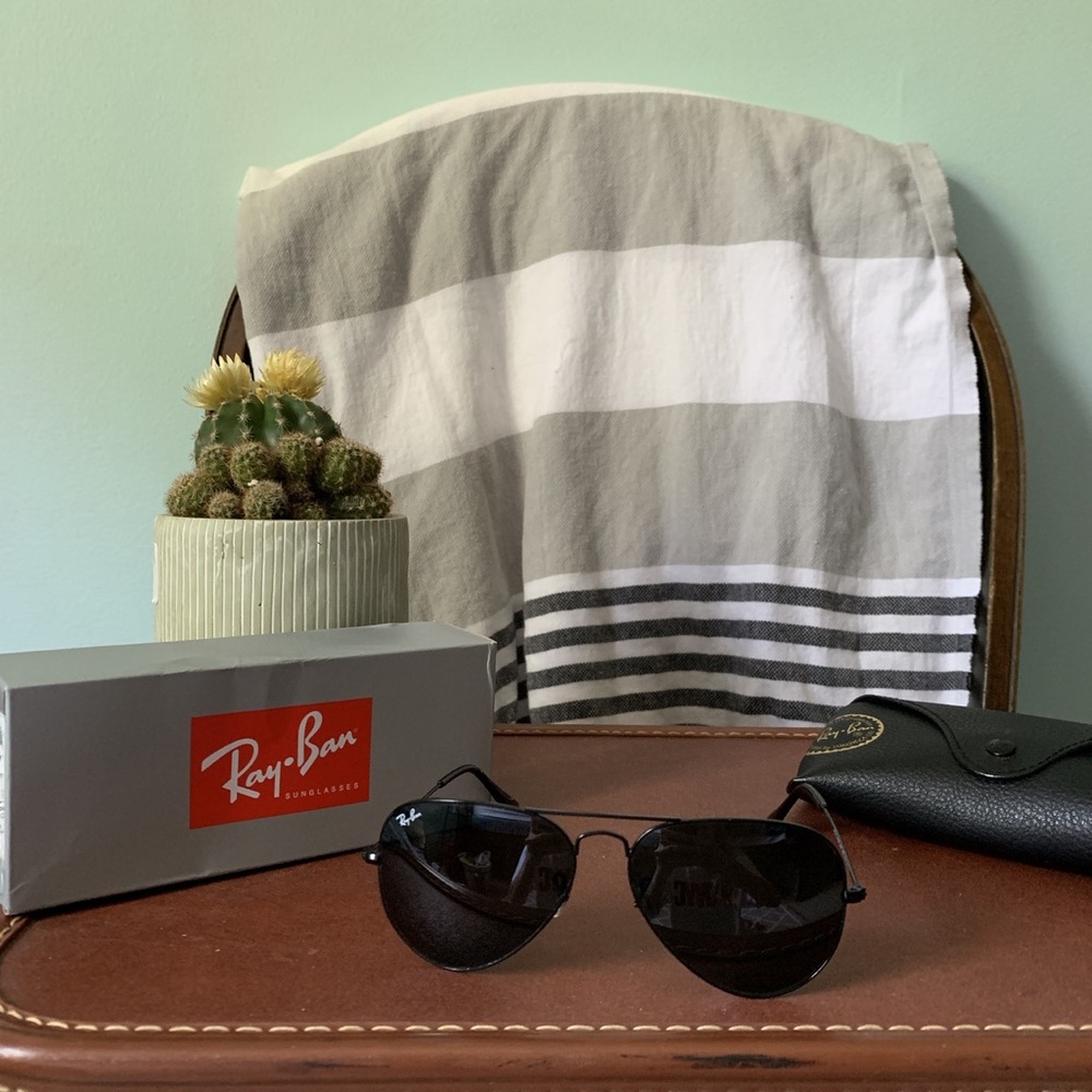 Black Raybans with the G-15 lenses